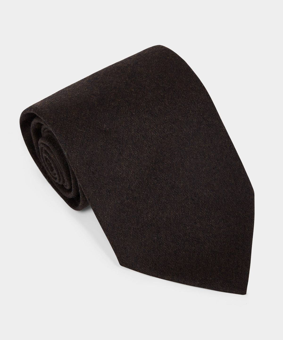 Italian Flannel Tie - Dark Brown