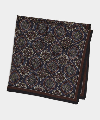 Wool Medallion Neckerchief - Navy