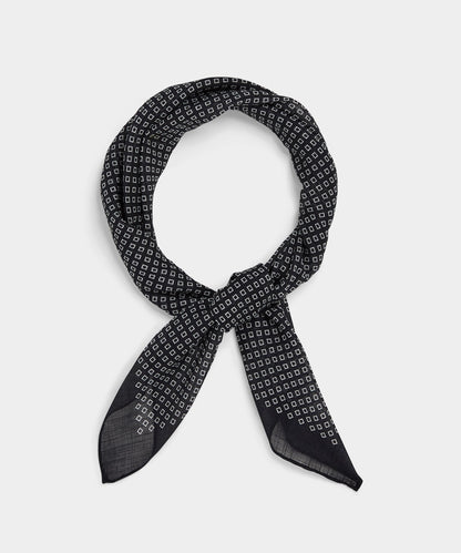 Italian Diamond Neckerchief - Black