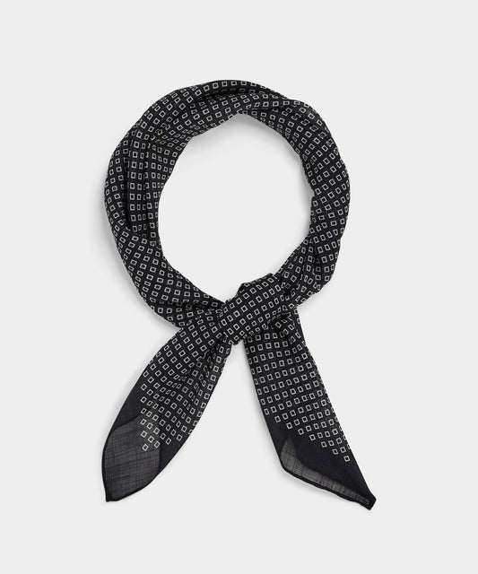 Italian Diamond Neckerchief - Black