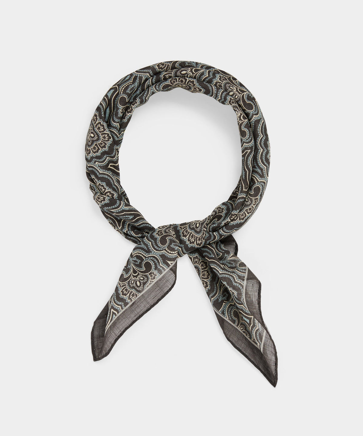 Italian Paisley Neckerchief - Brown