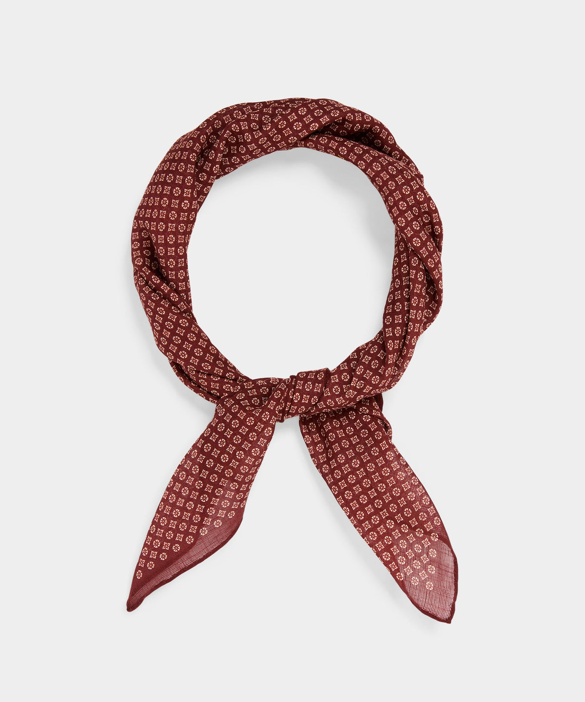 Italian Micro Geo Neckerchief - Red
