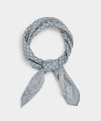 Italian Garland Bandana Neckerchief - Sky Blue