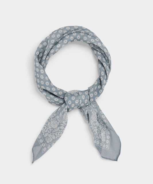 Italian Garland Bandana Neckerchief - Sky Blue