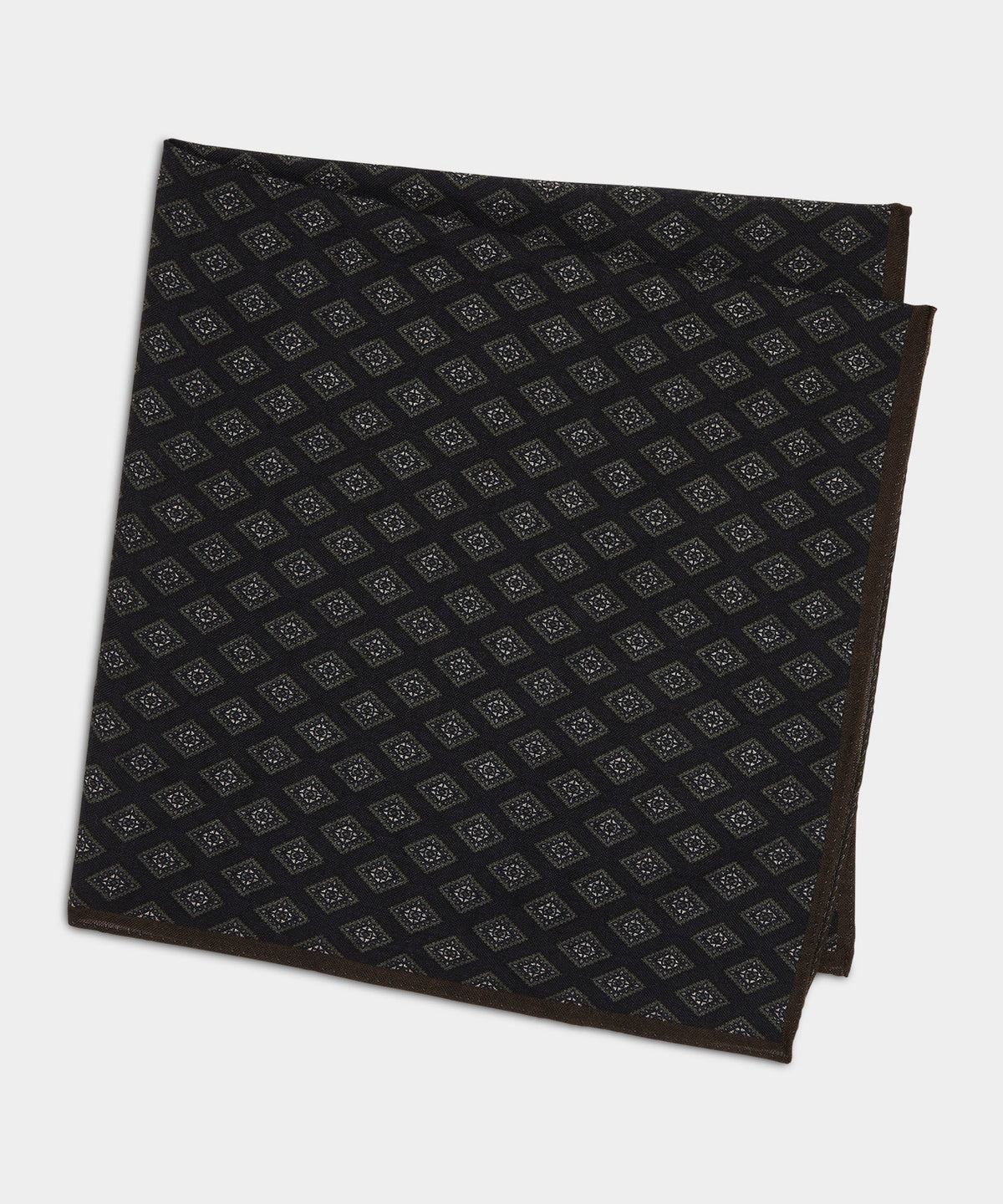 Italian Wool Diamond Neckerchief - Black