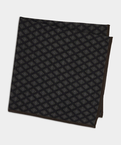 Italian Wool Diamond Neckerchief - Black