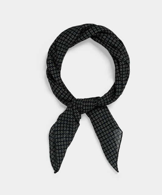 Italian Paisley Neckerchief - Black
