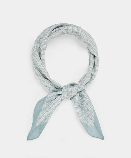 Italian Geo Neckerchief - Light Blue