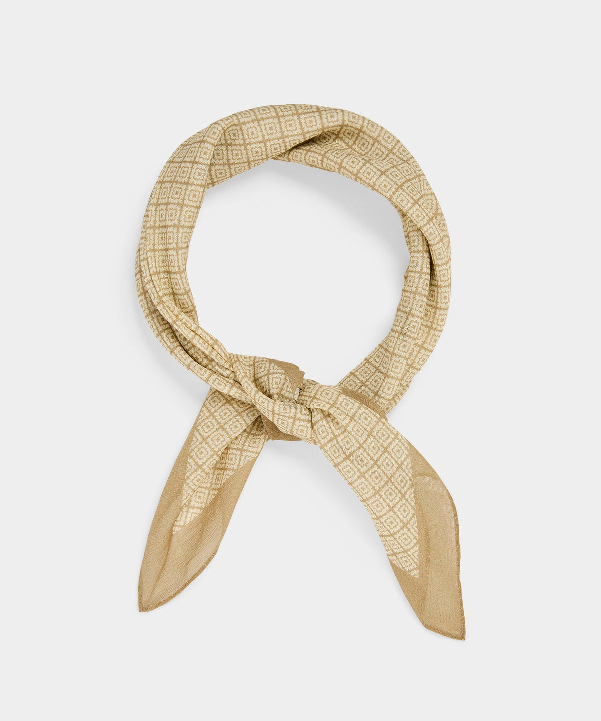 Italian Geo Neckerchief - Light Brown