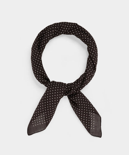 Italian Dot Neckerchief - Dark Brown