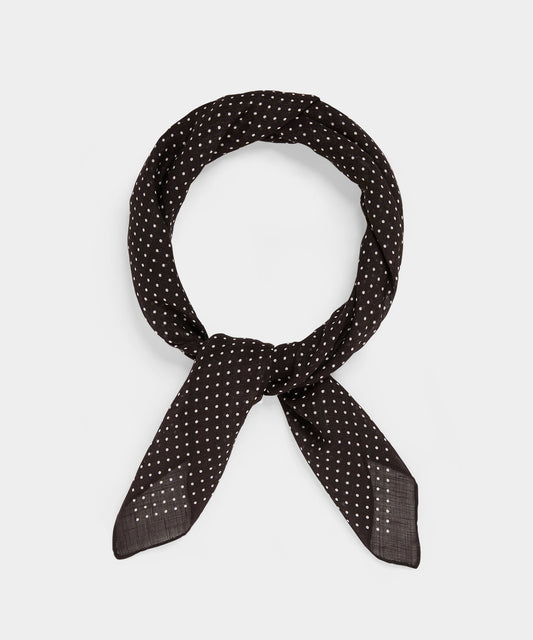 Italian Dot Neckerchief - Dark Brown