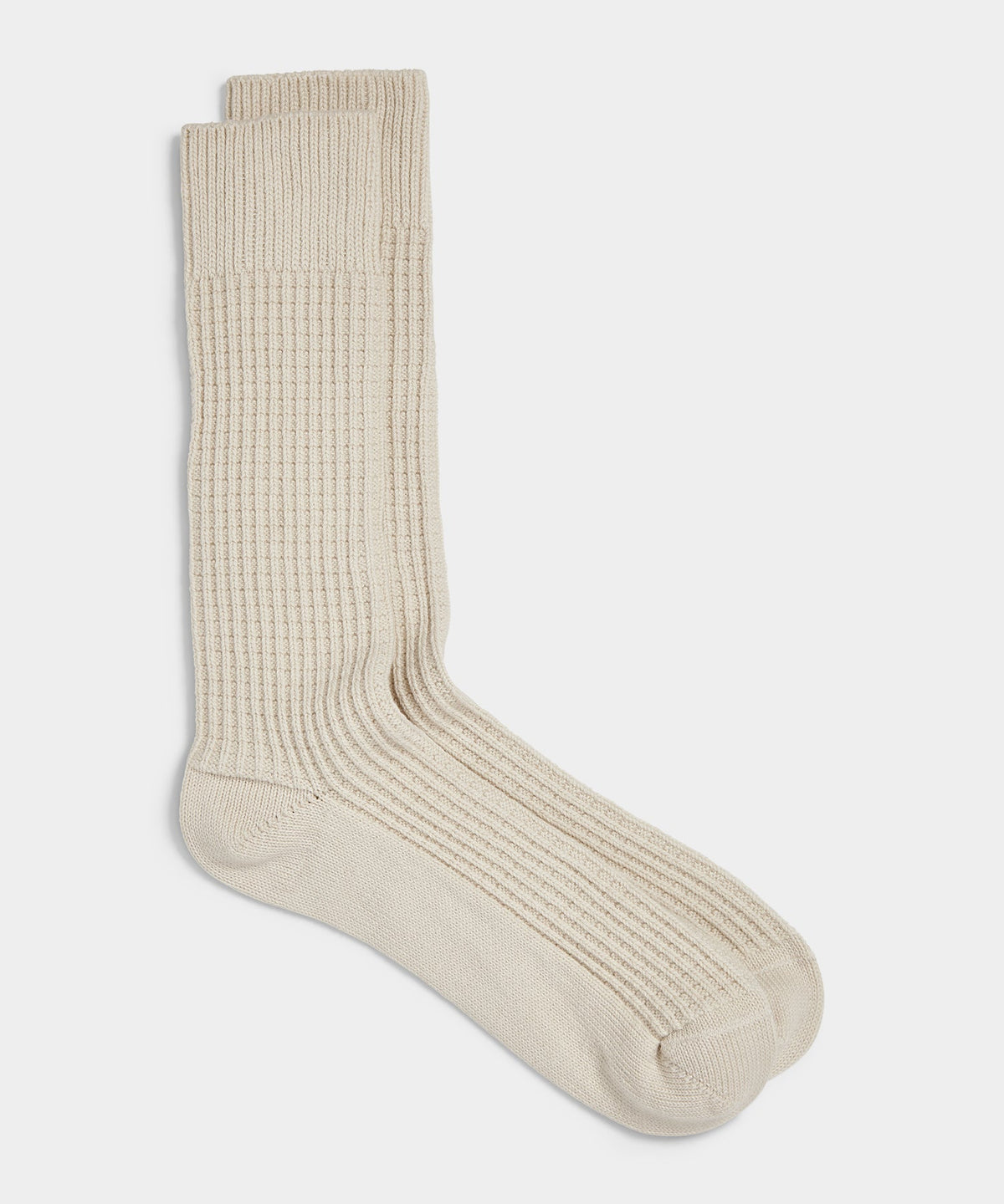 Cotton Waffle Sock - Bisque