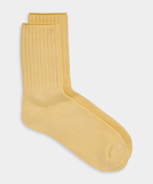 Cotton Ankle Sock - Pale Yellow