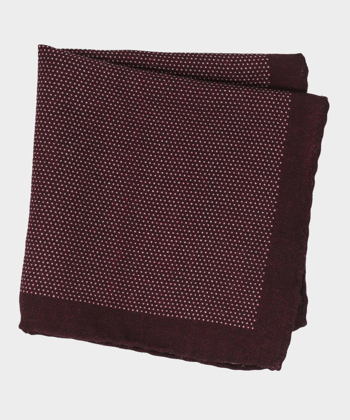 Italian Micro Dot Pocket Square - Maroon