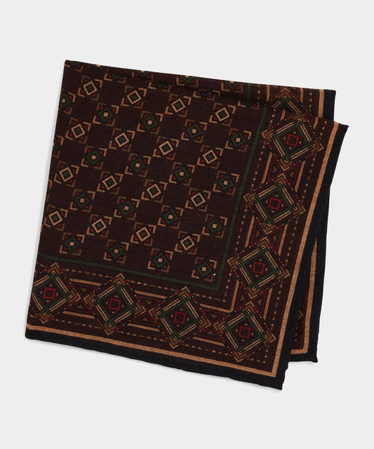 Tile Pocket Square - Red