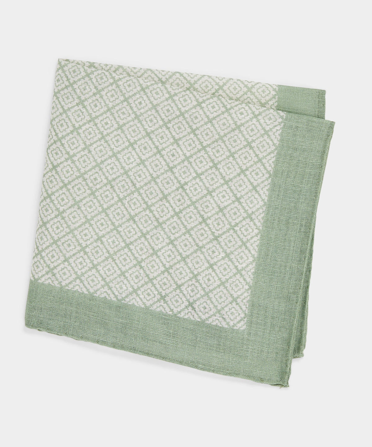 Italian Geo Pocket Square - Mint