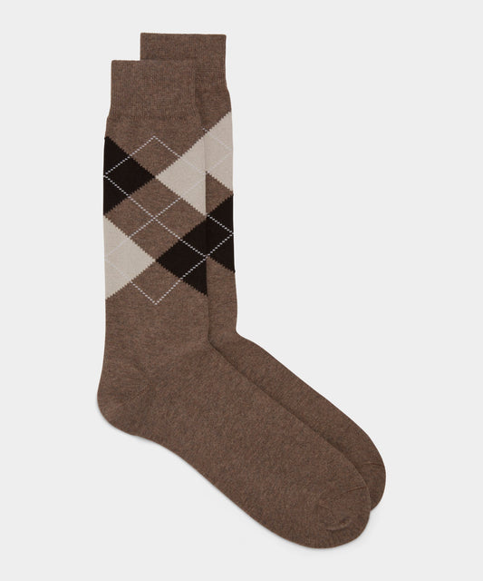 Argyle Dress Sock - Taupe