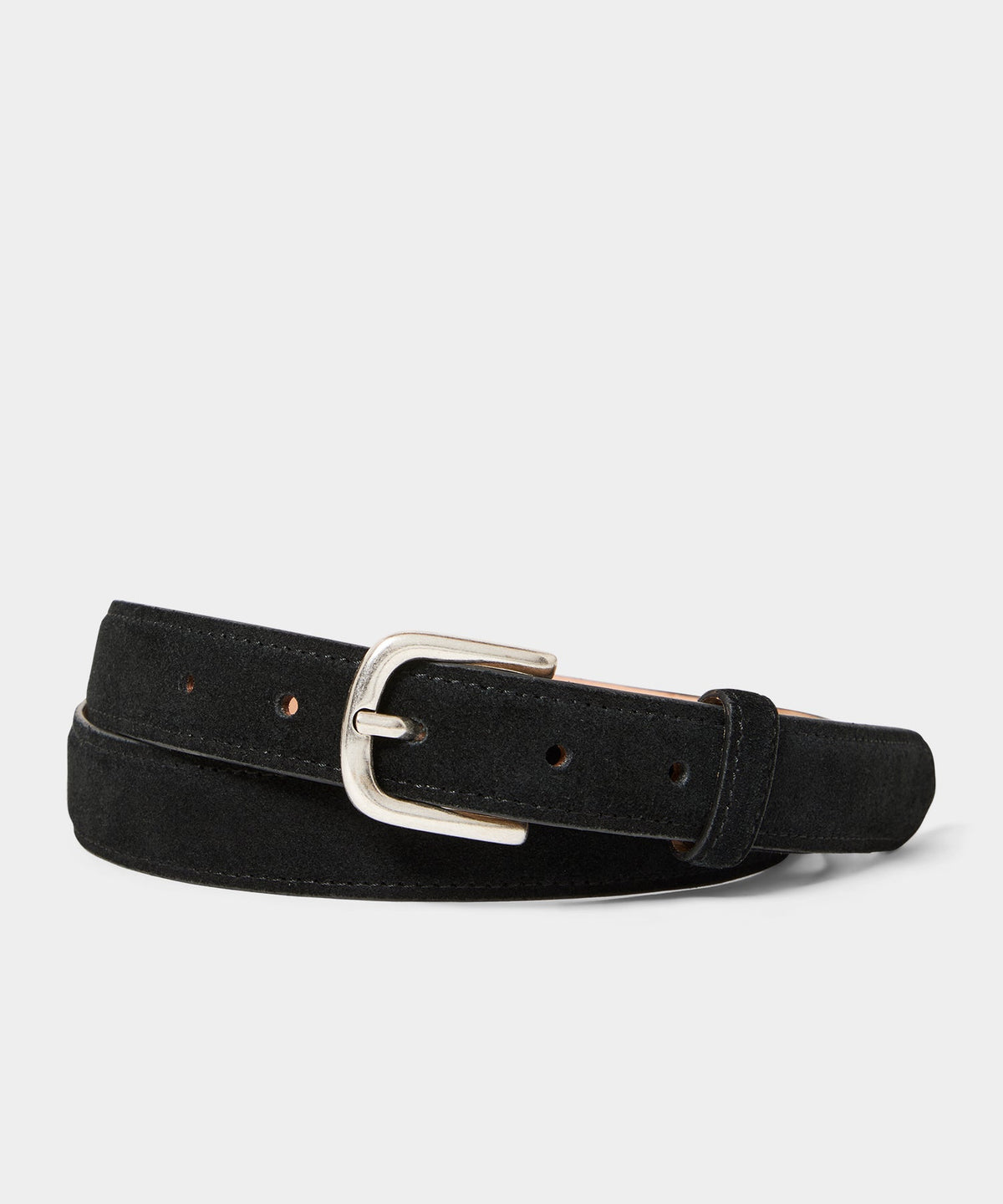 Italian Suede Dress Belt - Black