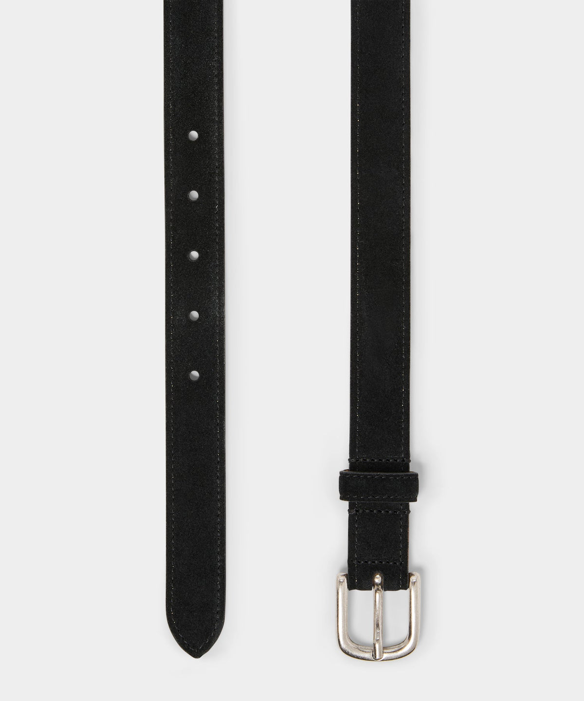 Italian Suede Dress Belt - Black