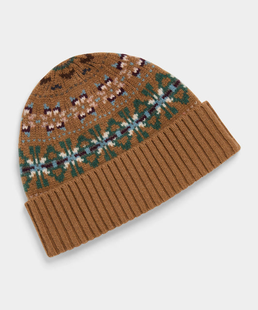Todd Snyder x Lagavulin Fair Isle Beanie - Brown