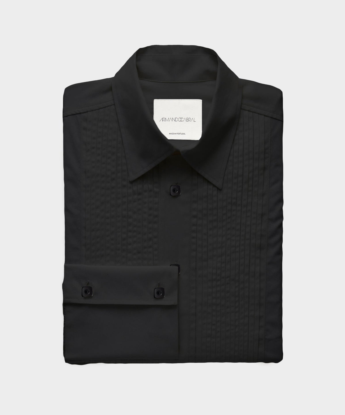 Armando Cabral Pleat Bib Tuxedo Shirt - Black