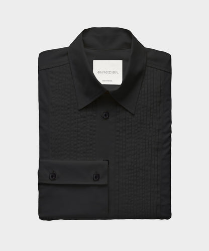 Armando Cabral Pleat Bib Tuxedo Shirt - Black