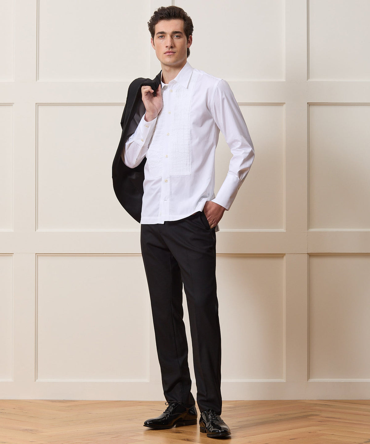 Armando Cabral Pleat Bib Tuxedo Shirt - White
