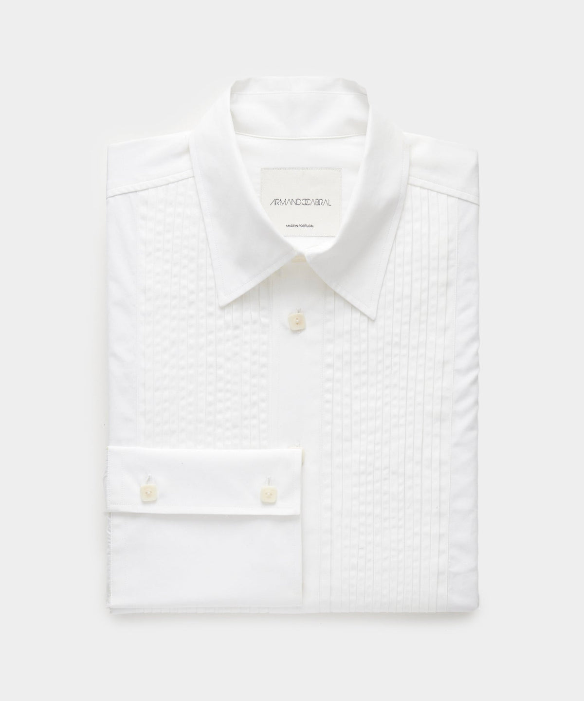 Armando Cabral Pleat Bib Tuxedo Shirt - White