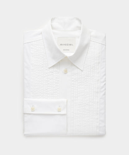 Armando Cabral Pleat Bib Tuxedo Shirt - White