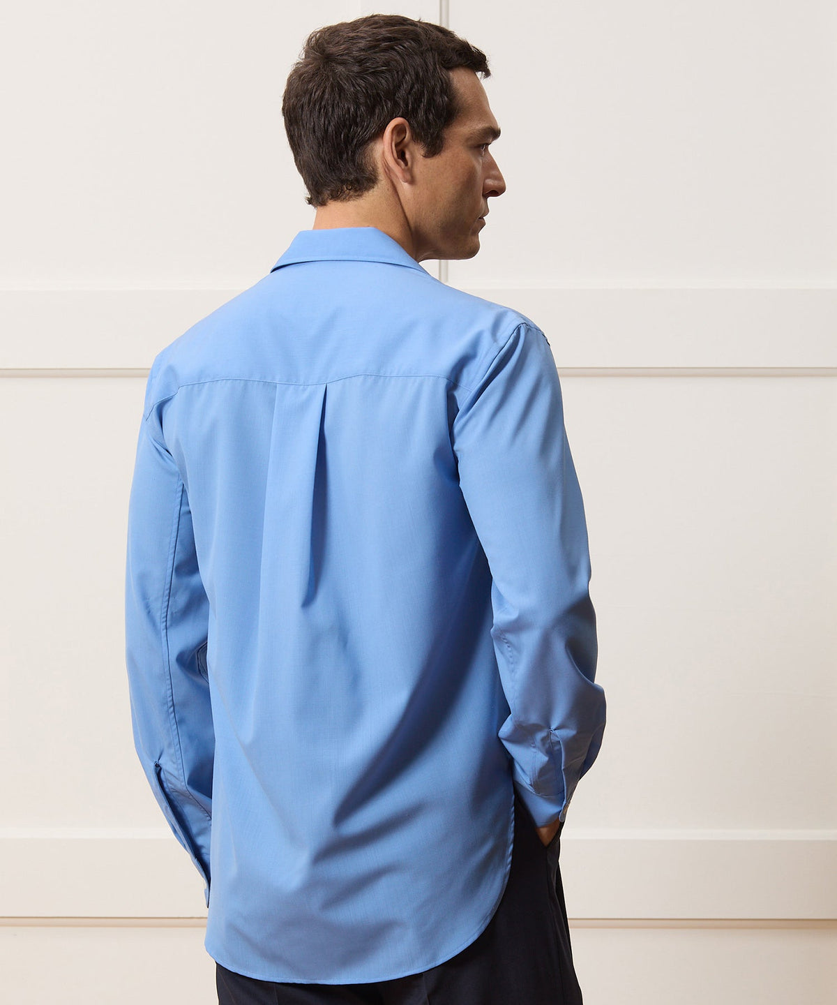Armando Cabral Long Sleeve Camp Collar Dress Shirt - Light Blue