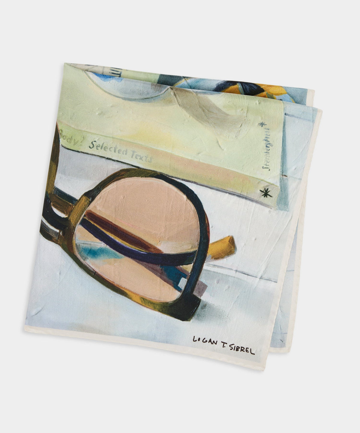 Artist Series: Logan T. Sibrel Silk Scarf - Heather Fog