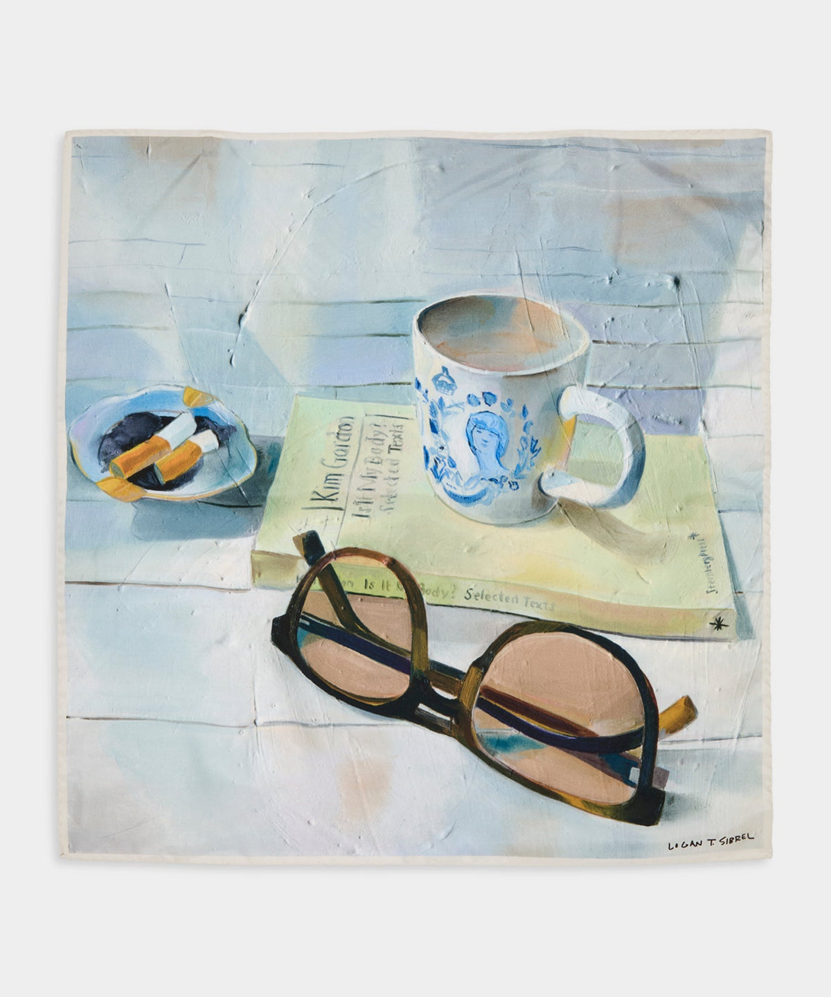 Artist Series: Logan T. Sibrel Silk Scarf - Heather Fog