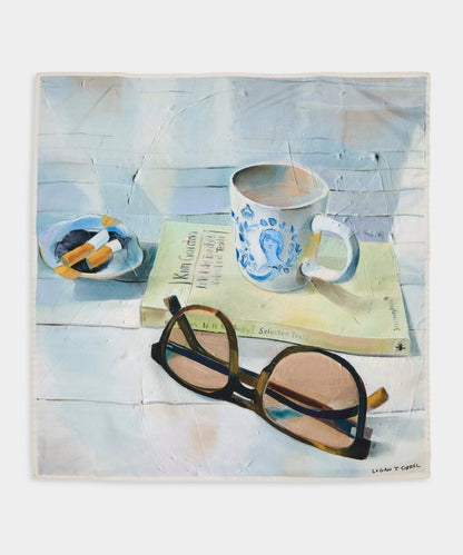 Artist Series: Logan T. Sibrel Silk Scarf - Heather Fog