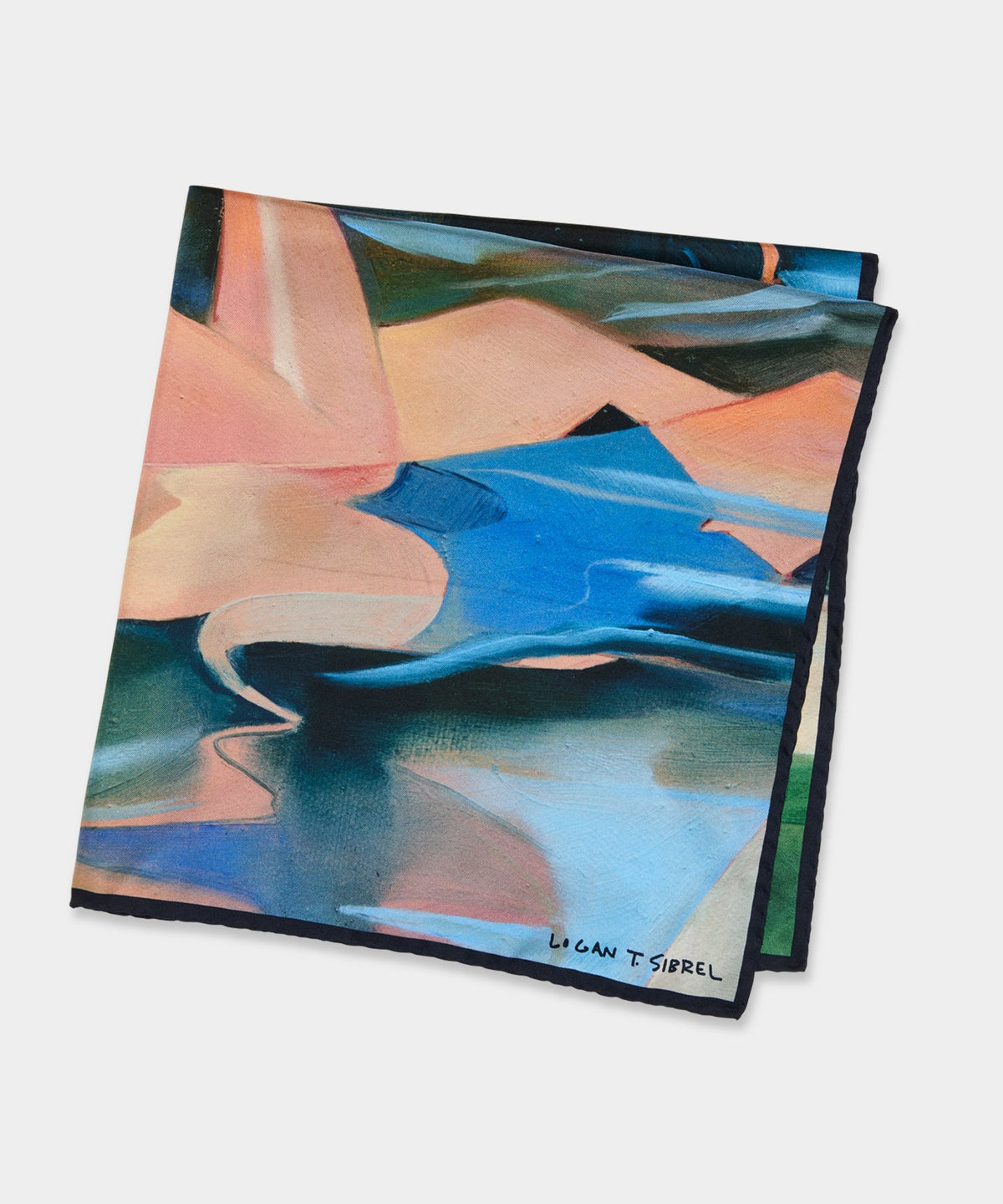 Artist Series: Logan T. Sibrel Silk Scarf - Teal