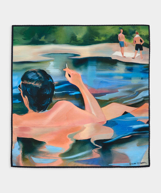 Artist Series: Logan T. Sibrel Silk Scarf - Teal
