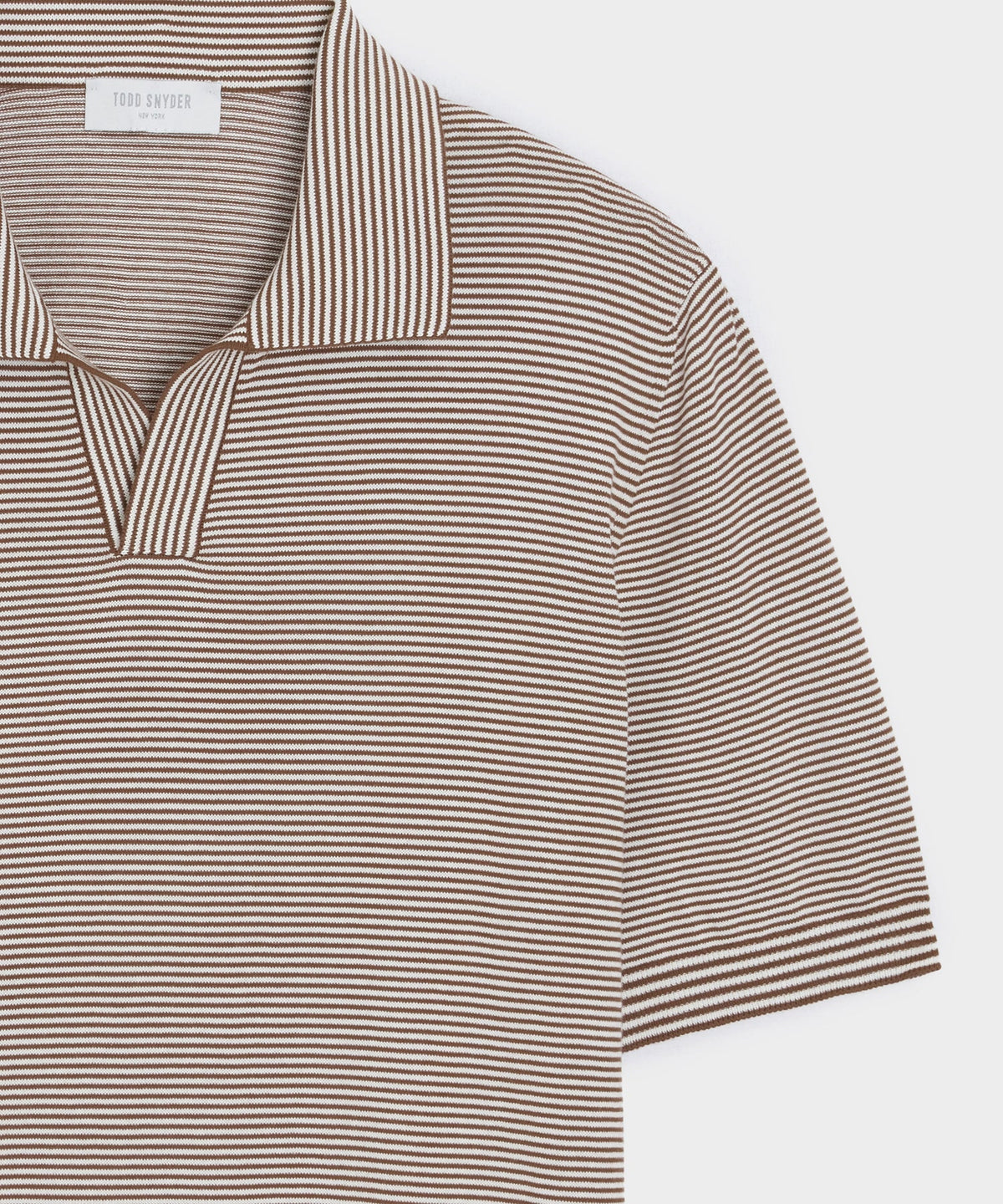 Italian Cotton Montauk Sweater Polo - Brown