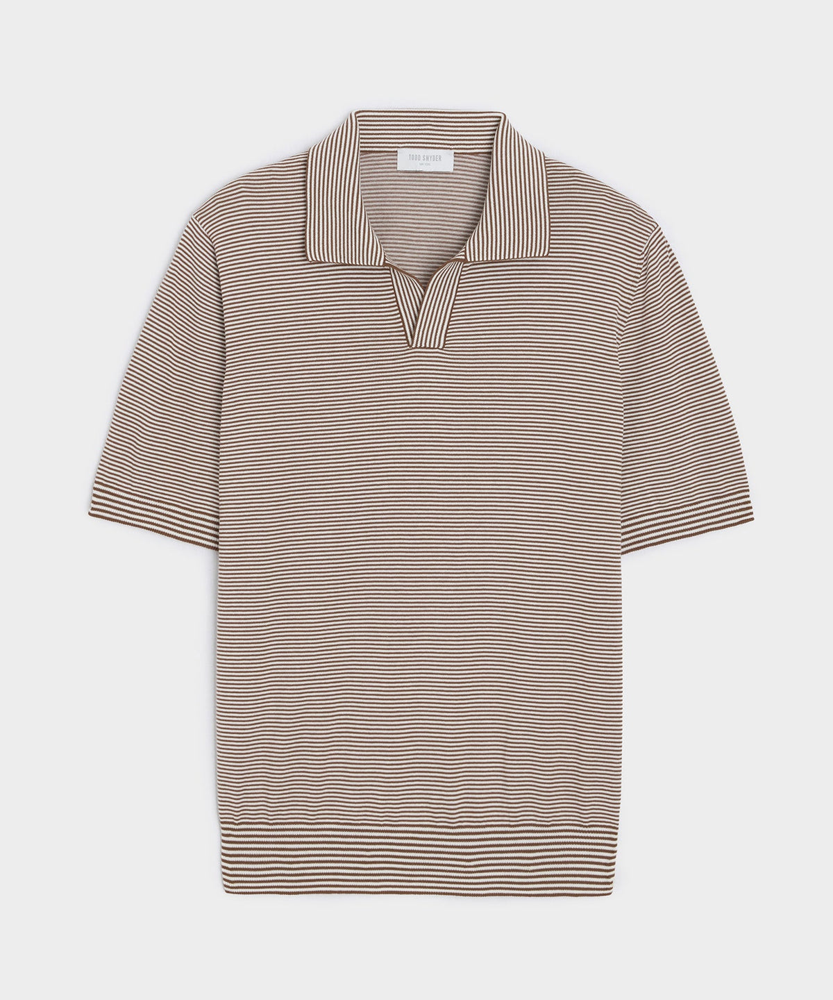 Italian Cotton Montauk Sweater Polo - Brown