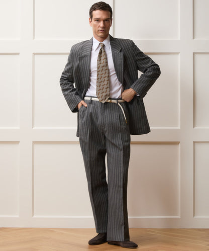 Italian Linen-Cotton Single-Breasted Wythe Jacket - Pepper