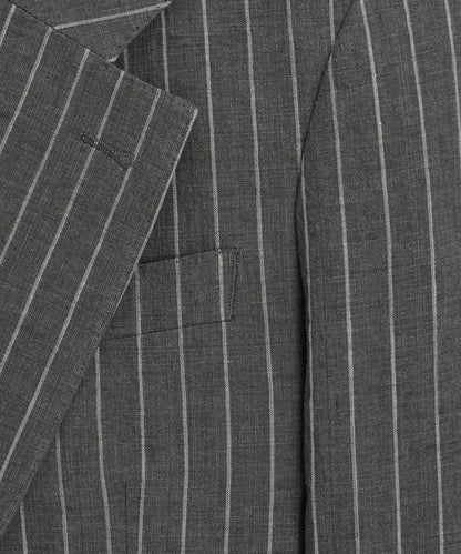 Italian Linen-Cotton Single-Breasted Wythe Jacket - Pepper