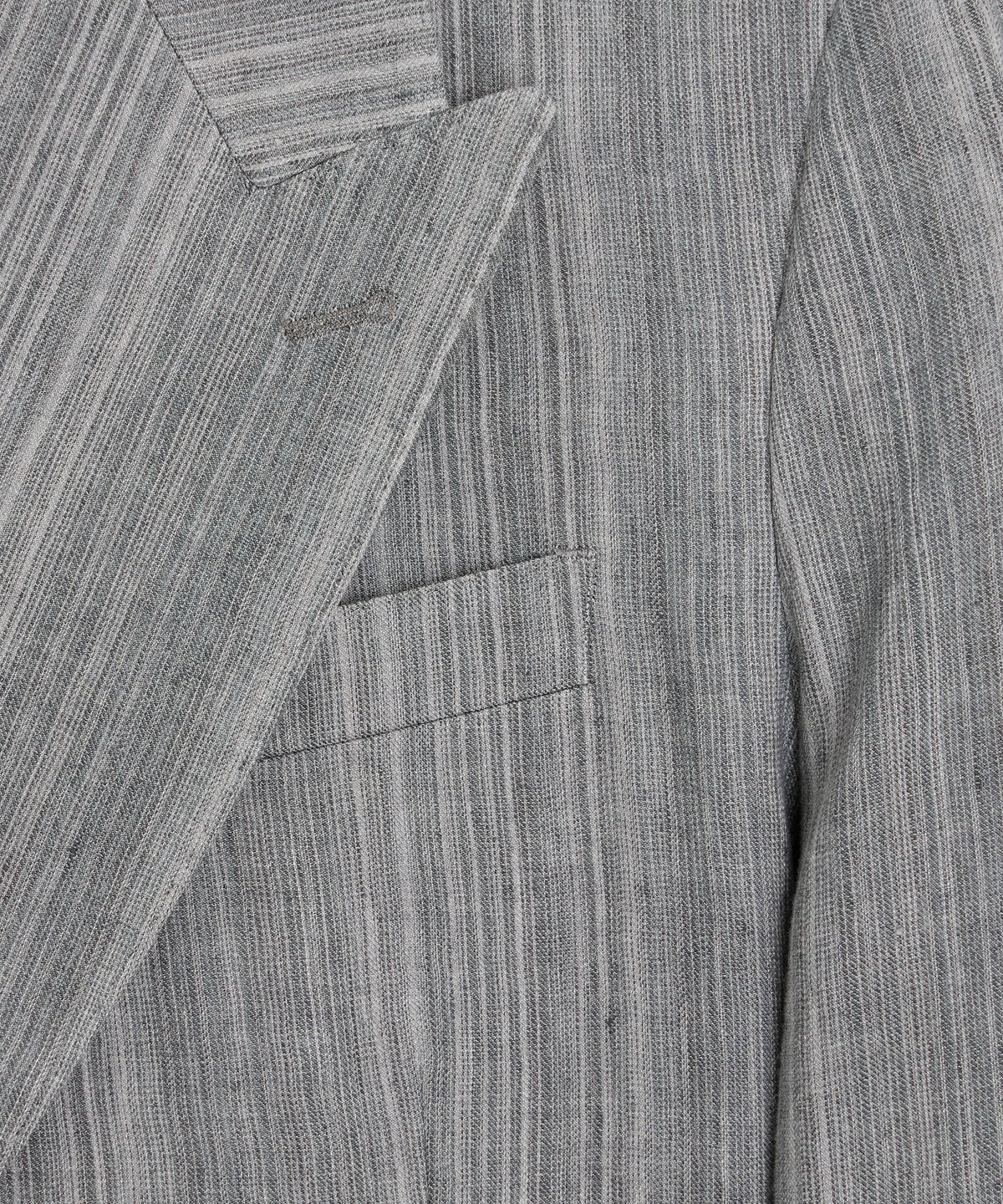 Italian Multi-Stripe Linen Wythe Jacket - Grey