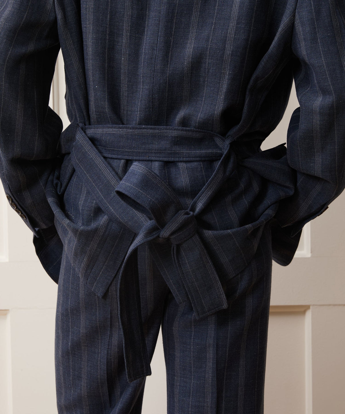 Italian Wool-Linen Cartographer's Jacket - Blue Ink