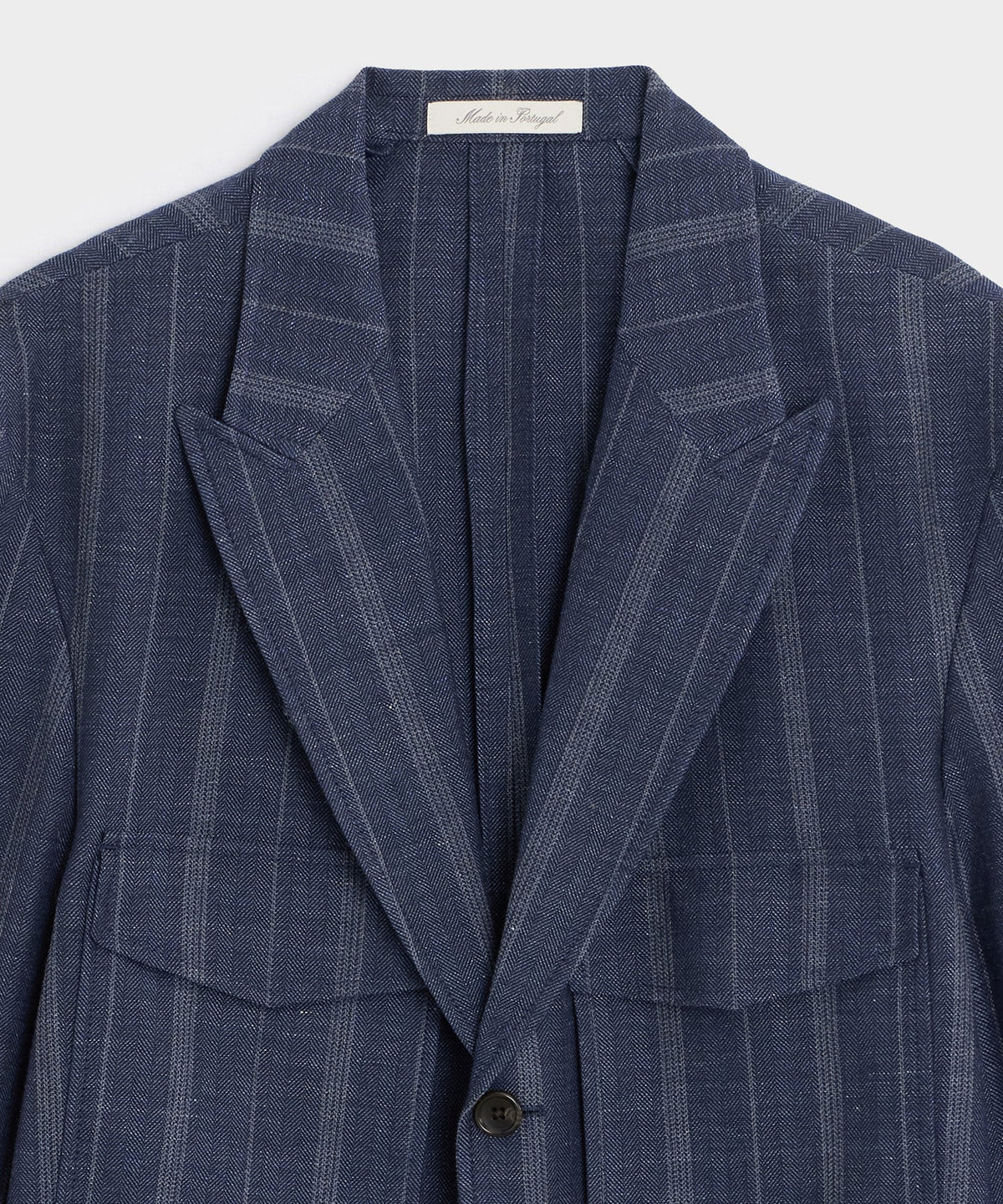 Italian Wool-Linen Cartographer's Jacket - Blue Ink
