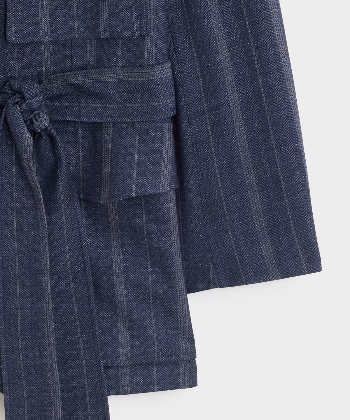 Italian Wool-Linen Cartographer's Jacket - Blue Ink