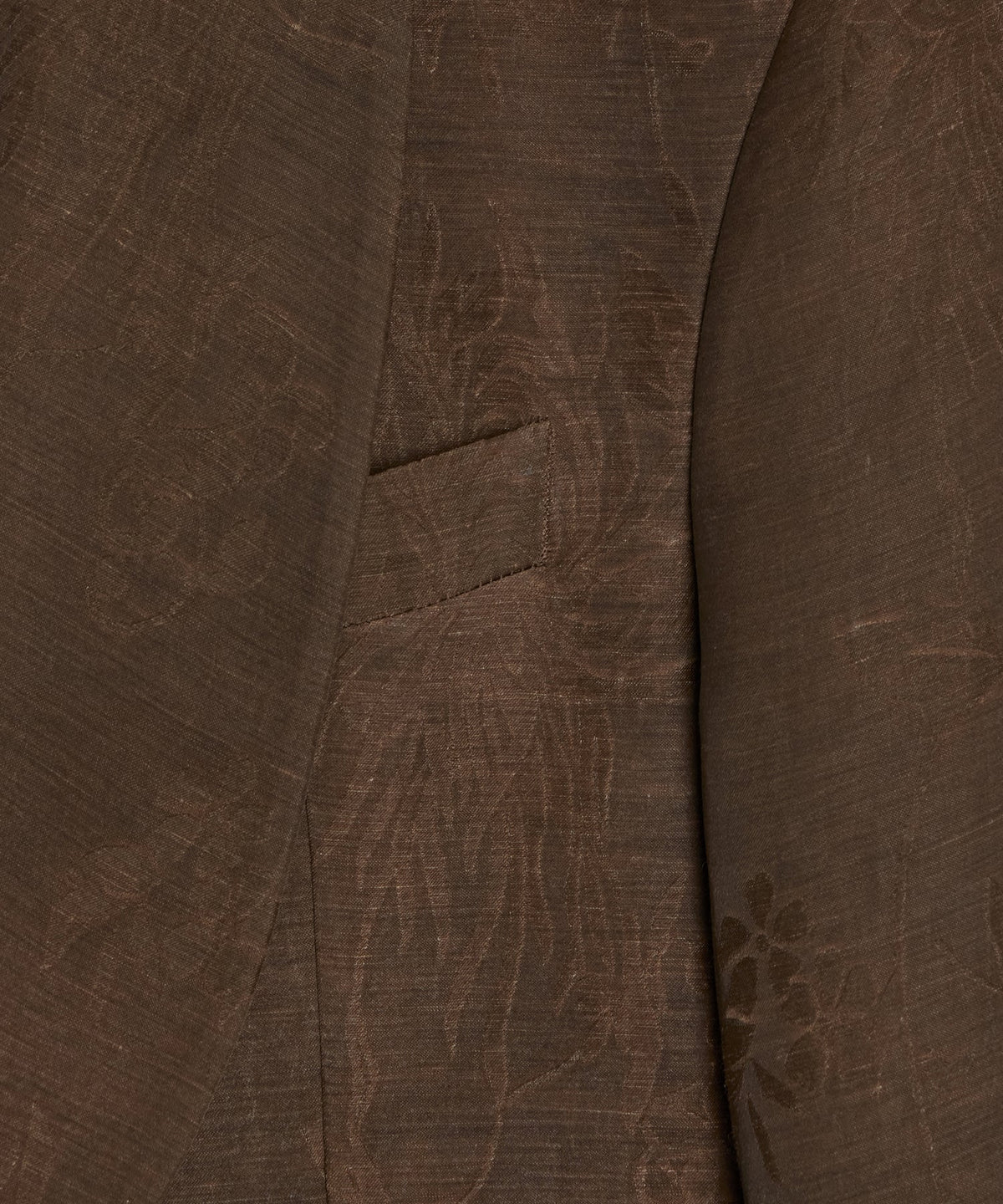 Italian Linen-Cupro Dayshawl Jacket - Brown