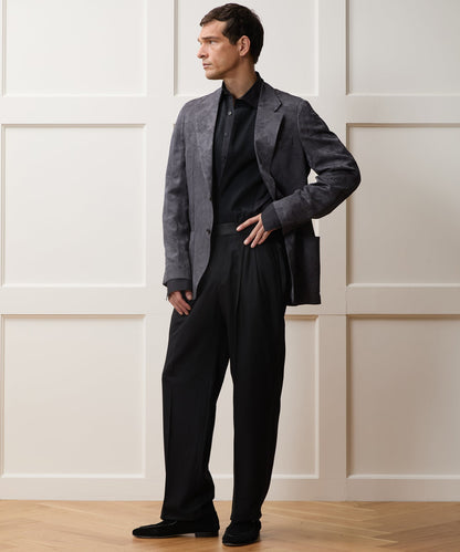 Italian Floral Jacquard Sport Coat - Blue