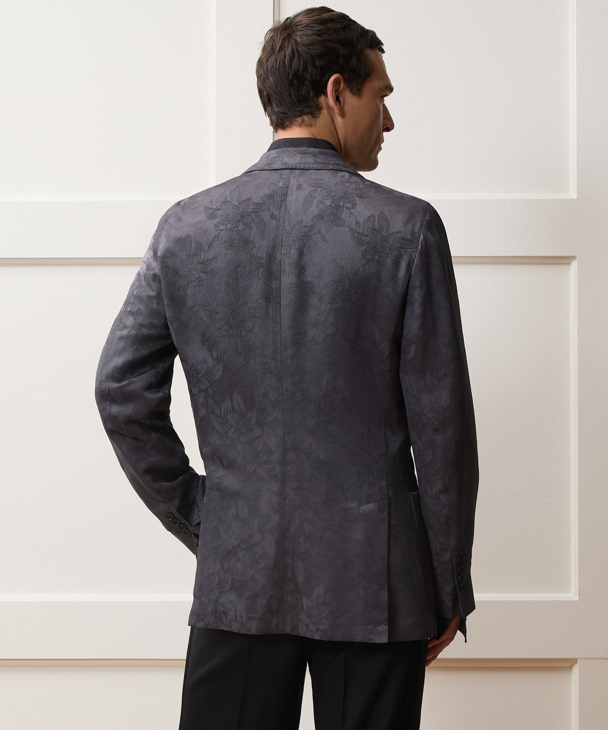 Italian Floral Jacquard Sport Coat - Blue
