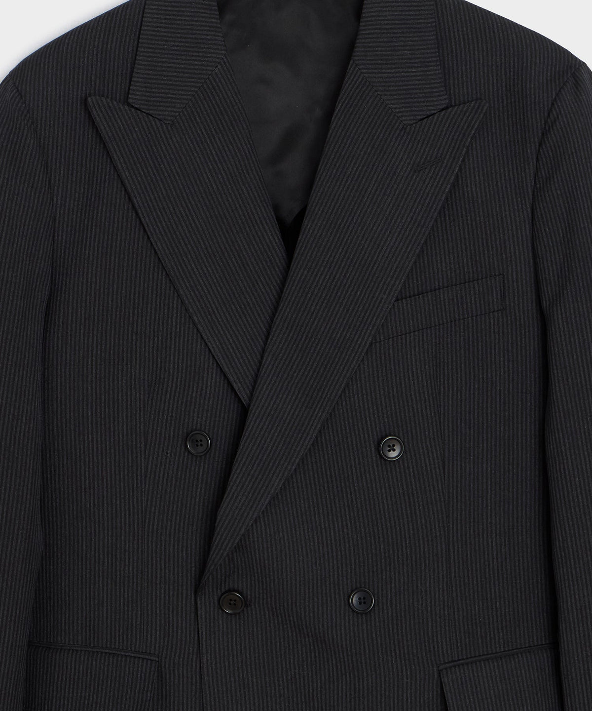 Italian Striped Linen Wythe Jacket - Black