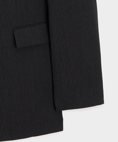 Italian Striped Linen Wythe Jacket - Black