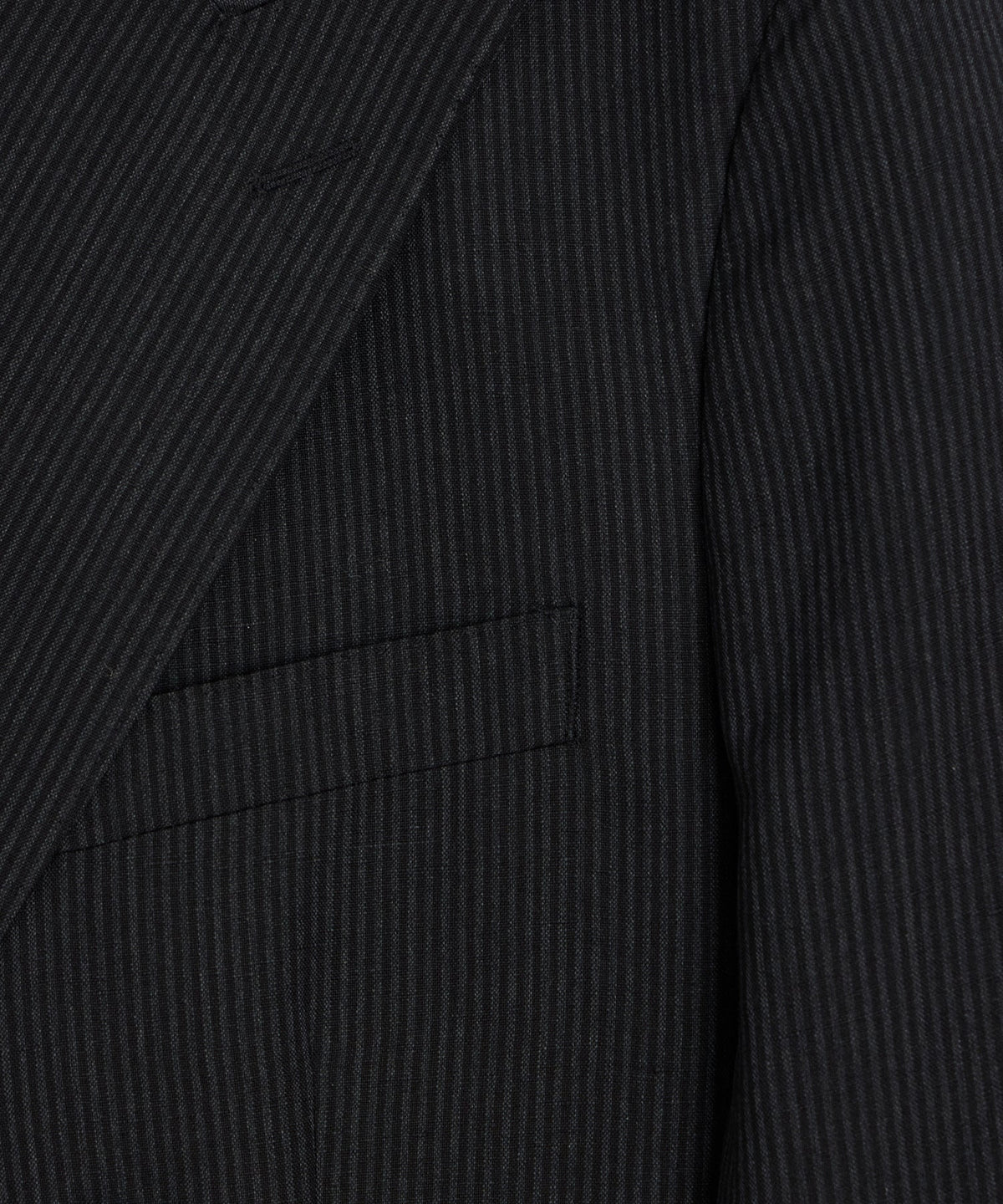 Italian Striped Linen Wythe Jacket - Black