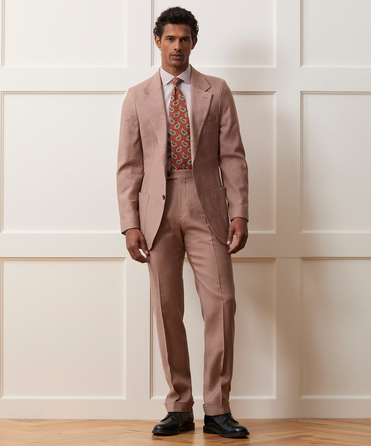 Italian Linen Blend Madison Jacket - Mauve